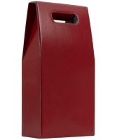 2 Bottle Red Gift Carton for regular sized wine and spirits bottles pack image.