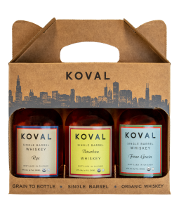Koval Single Barrel Rye, Bourbon & Four Grain Sample Size Gift Pack